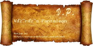 Vörös Pantaleon névjegykártya